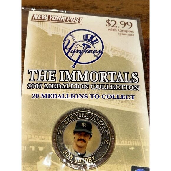 Ron Guidry The Immortal’s 2005 Medallion Collection New York Post Yankees Coin - Picture 3 of 7